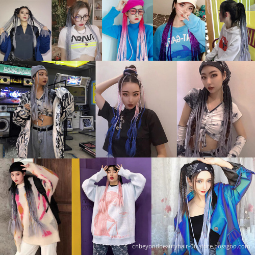 Synthetic  Braiding hair Accessories Headband Rope Headdress Braided Colored Rubber Band Hair Braids